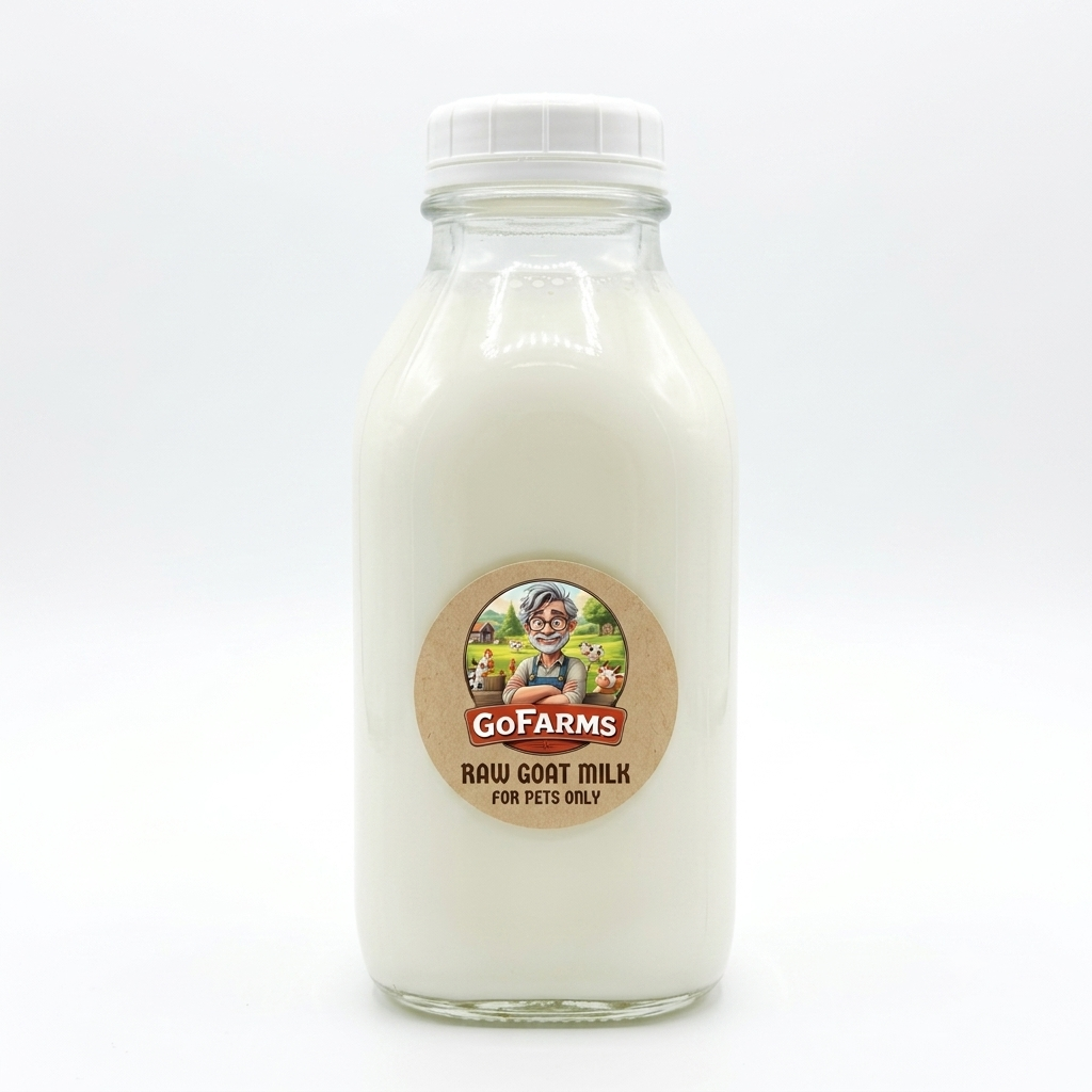 Raw goat milk (for pets only) 1/2gal